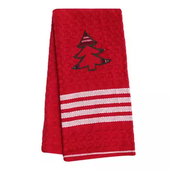 PROVANCE Шотландка Полотенце вафельное с аппликацией, 100% хлопок, 40х60см