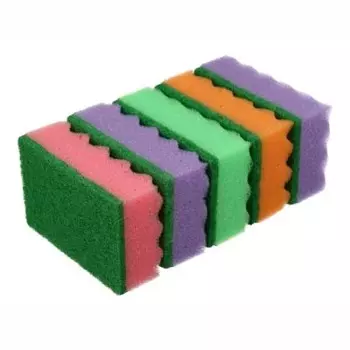 QUALITA Губки кухонные BUBBLE EFFECT 5шт