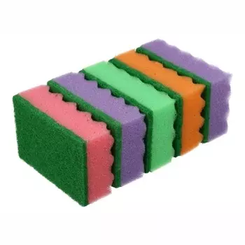 QUALITA Губки кухонные BUBBLE EFFECT 5шт