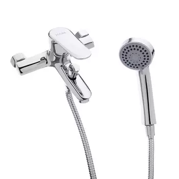 RAIN Смеситель для ванны Оникс, короткий излив, душ. набор, картридж 35мм, латунь, хром