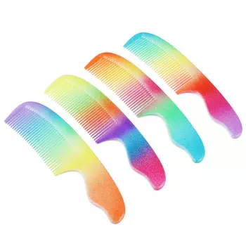 Расческа-гребень, пластик, 20,5х5 см, 4 цвета