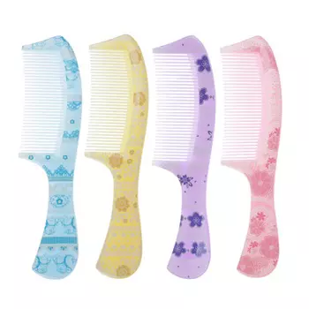 Расческа-гребень, пластик, 20х4,7 см, 4 цвета