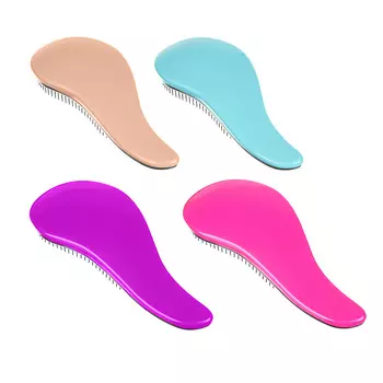 Расческа массажная с ручкой, профессиональная, пластик ABS, 7х18 см, 4 цвета