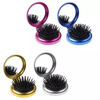 Расческа складная с зеркалом ЮниLook "Дорожная", 6,5 см, 4 цвета