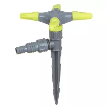 Разбрызгиватель 4-х лучевой на пике, круговой, пластик INBLOOM