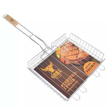 Решетка-гриль хромированная 62х(30х24х4) см, GRILLBOOM