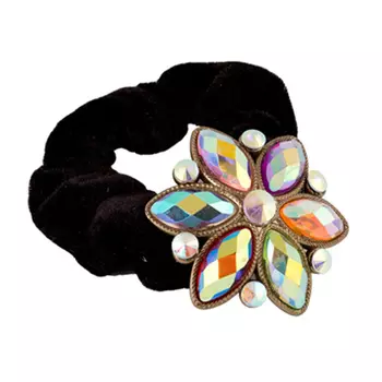 Резинка для волос, полиэстер, ПВХ, d6,5 см, 6 цветов, "Цветок"