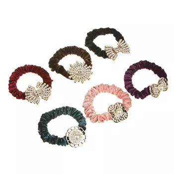 Резинка для волос с декором BERIOTTI, d.5,5 см, 4-8 цветов