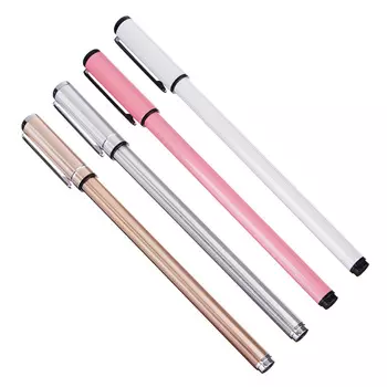 Ручка гелевая, синяя,4 цвета корпуса