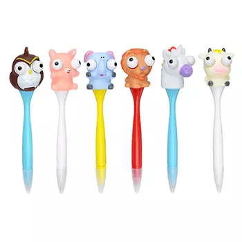 Ручка шариковая Страшилка 0,7 мм, синяя, 6 дизайна