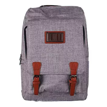 Рюкзак подростковый, 42x28x17см, клапан на 2 кнопках, накладной карман, серый