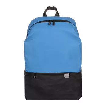 Рюкзак подростковый 43,5x27,5x14см, 1 отд., 4 карм. (1 на спинке), прорезин.материал, черный / синий