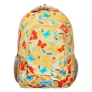 Рюкзак подростковый, 44x33x19см, "Полет бабочки", 2 отделения, 3 карм., эргономичная спинка