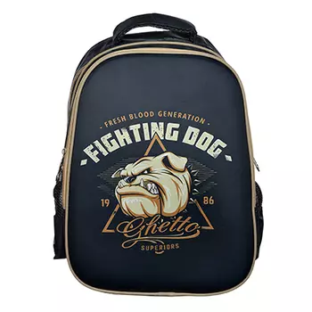 Рюкзак подростковый Файтинг Дог 38x31x16см, 2 отделения, 2 кармана, полиэстер