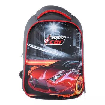 Рюкзак школьный Суперкар 38x30x20см, 2 отделения, 2 кармана, эргономичная спинка