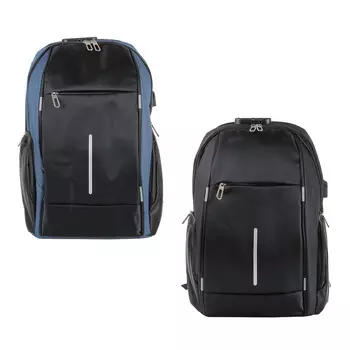 Рюкзак универсальный 43,5x32x15см, 2 отд., 3 карм., метал.ручка, USB-выход, кодовый замок, ПЭ, 2 цв.