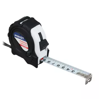 Рулетка с обрезиненным корпусом 5х19мм, 3 фиксатора