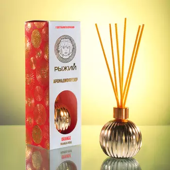 Рыжий Аромадиффузор с цветными палочками, 50мл, 2 аромата
