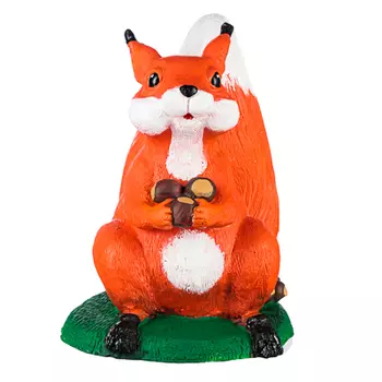 РЫЖИЙ Фигура садовая "Белочка с орехами" 21см