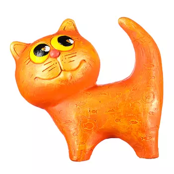 РЫЖИЙ Фигура садовая "Котенок" 27см