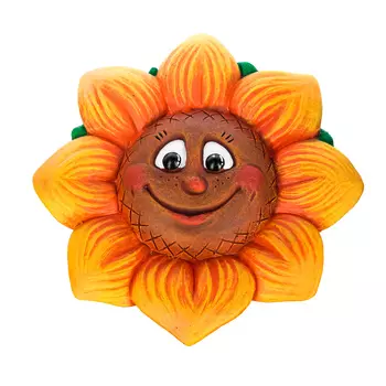 РЫЖИЙ Фигура садовая "Веселый Подсолнух" 25x25см