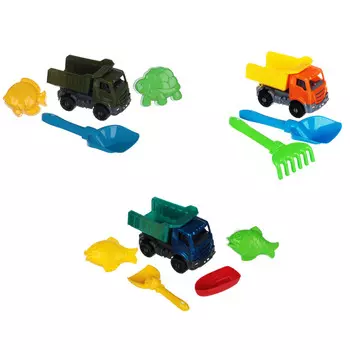 РЫЖИЙ КОТ Техника для песочницы с игрушками, 3-5 пред., пластик, 3 дизайна