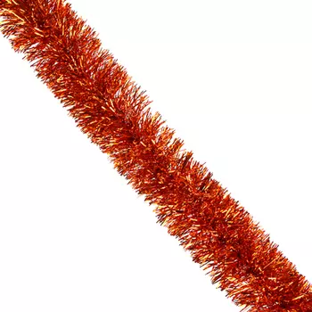 РЫЖИЙ Мишура новогодняя 200х9см, фольга