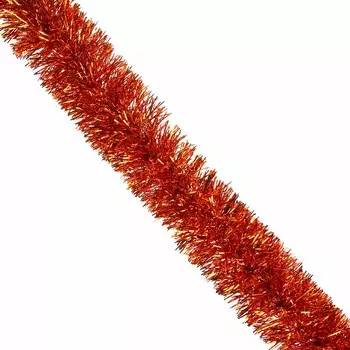 РЫЖИЙ Мишура новогодняя 200х9см, фольга