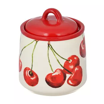 Сахарница 340 мл, керамика, MILLIMI "Вишни"