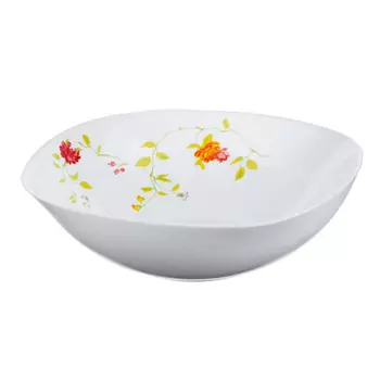 Салатник d. 24 см, опаловое стекло, квадратная форма, MILLIMI "Дионис"