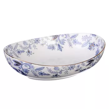 Салатник овальный, костяной фарфор, 16.5x13x4.5 см, MILLIMI "Грация"