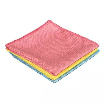 Салфетка для стекол и зеркал из микрофибры, 30х30 см, 250 г/кв.м, 3 цвета, VETTA