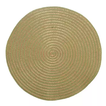 Салфетка плетеная пластик, d39см, зол.-сереб, микс