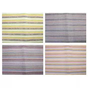 Салфетка плетеная ПВХ, 30х45см, "Полосы", 4 цвета