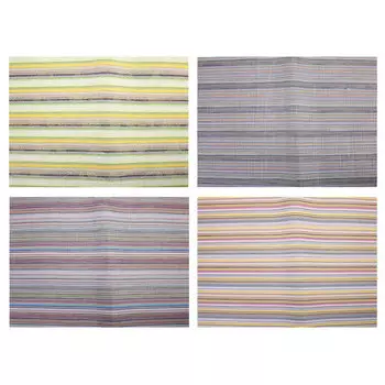 Салфетка плетеная ПВХ, 30х45см, "Полосы", 4 цвета
