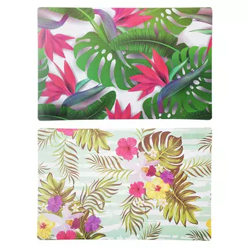 Салфетка сервировочная, PP, 43x28см, "Цветы", 2 дизайна