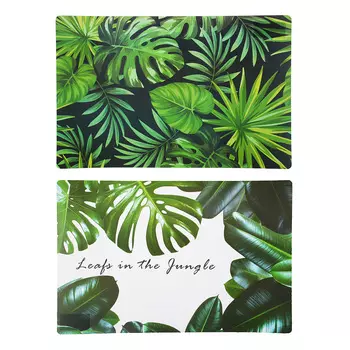 Салфетка сервировочная, PP, 43x28см, "Листья", 2 дизайна