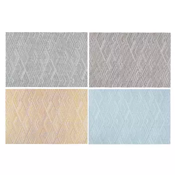 Салфетка сервировочная ПВХ, 30x45см, 4 цвета, "Узоры"