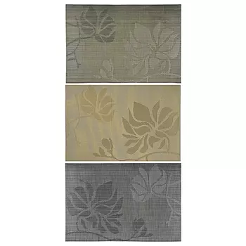 Салфетка сервировочная ПВХ, 30x45см, "Лотосы", 3 цвета