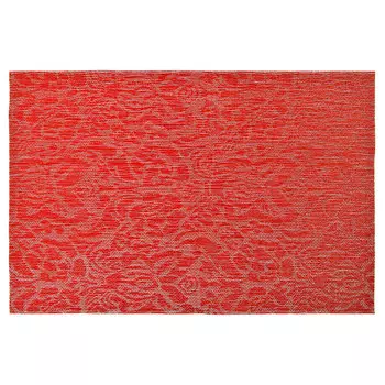 Салфетка сервировочная ПВХ, 30x45см, "Узор", красный