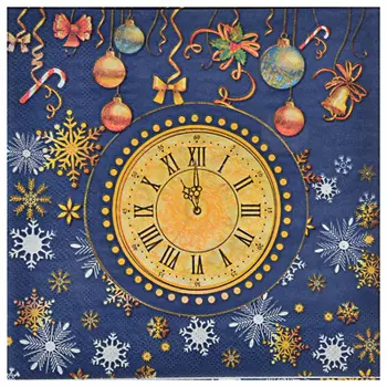 Салфетки бумажные 12шт, праздничные, 33х33см, арт 1-1