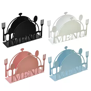 Салфетница металлическая 10x15 см "Меню", 4 цвета
