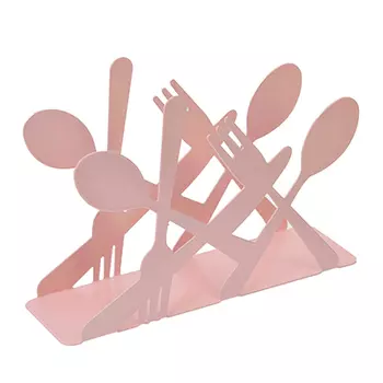 Салфетница металлическая 9,3х13,5см "Вилки-ложки", 4 цвета