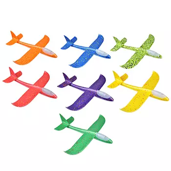 Самолет-планер, свет, полимер, 48х10х48см, 5 цветов