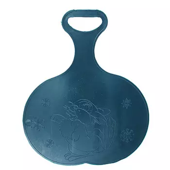Санки-ледянки с ручкой, пластик, h39,5хd32,5см