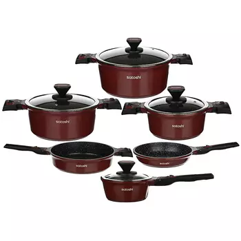 SATOSHI Аренто Наб.20пр,а/пр.покр,съем.руч.;каст.+крыш:2.4;4.2;6.5л;ковш+крыш.1,3л;сков.24,сотейн.28