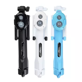 Селфи-палка-штатив FORZA беспроводная, 75 см, 3 ножки, пульт, пластик, 3 цвета