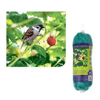 Сетка для защиты урожая от птиц INBLOOM, полиэтилен, 4х5 м, зеленая, 30х7х7