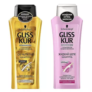 Шампунь GLISS KUR Жидкий шелк/Oil Nutritive 400мл 1912354/1680441