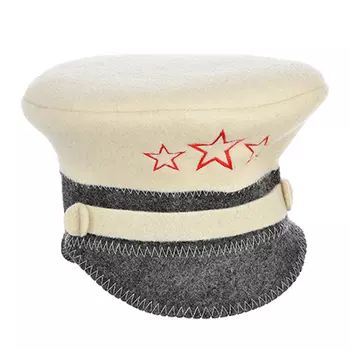 Шапка банная "Фуражка", евро, 30% шерсть, 70% полиэфир